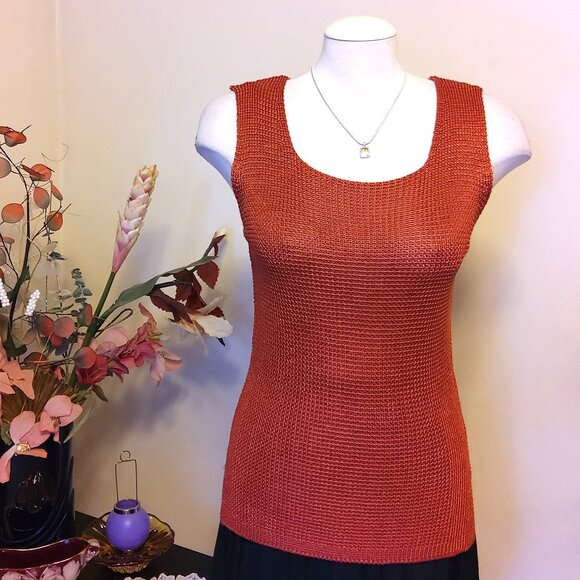 NWT Silky Orange Camisole Tank Top Cami Yoga Tops for Women Size M 10 12 L-14 - Picture 1 of 3